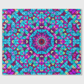 Abstracte kleurrijke digitale decoratieve ventilat cadeaupapier (Vlak)