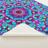 Abstracte kleurrijke digitale decoratieve ventilat sherpa deken (3/4)