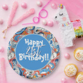 Abstracte kleurrijke doodles papieren bordje (Feest)