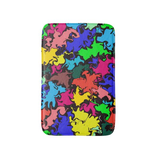 Abstracte kleurrijke draai / badmat (Voorkant Verticaal)