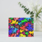 Abstracte kleurrijke draai/Briefkaart Briefkaart (Staand voorkant)