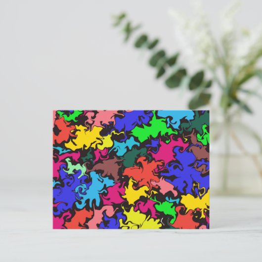 Abstracte kleurrijke draai/Briefkaart Briefkaart (Staand voorkant)