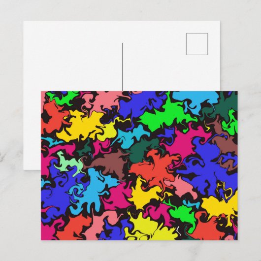 Abstracte kleurrijke draai/Briefkaart Briefkaart (Voorkant / Achterkant)