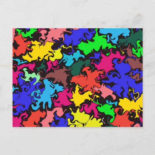 Abstracte kleurrijke draai/Briefkaart Briefkaart (Voorkant)