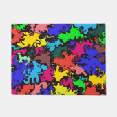 Abstracte kleurrijke draai / deurmat (Voorkant)