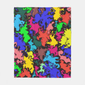 Abstracte kleurrijke draai / fleece deken (Voorkant)