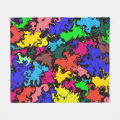 Abstracte kleurrijke draai / fleece deken (Voorkant (Horizontaal))