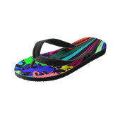 Abstracte kleurrijke draai / gekleurd / kinder teenslippers (Schuin)