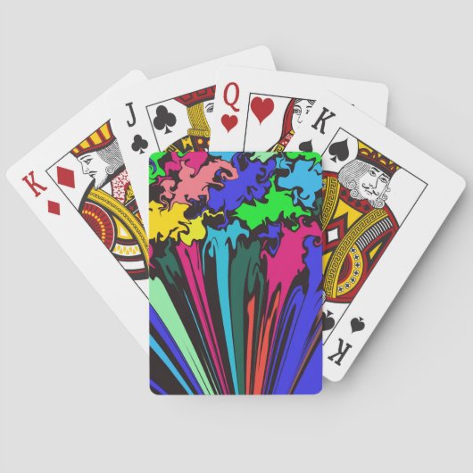 Abstracte kleurrijke draai / gekleurd / pokerkaarten (Achterkant)
