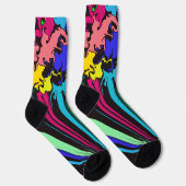 Abstracte kleurrijke draai / gekleurd / sokken (Rechts)