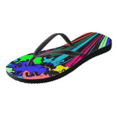 Abstracte kleurrijke draai / gekleurd / teenslippers (Schuin)