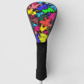 Abstracte kleurrijke draai / golfheadcover (Voorkant)