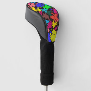 Abstracte kleurrijke draai / golfheadcover