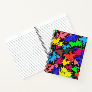 Abstracte kleurrijke draai/journaal notitieboek