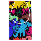 Abstracte kleurrijke draai / klein cadeauzakje (Achterkant)