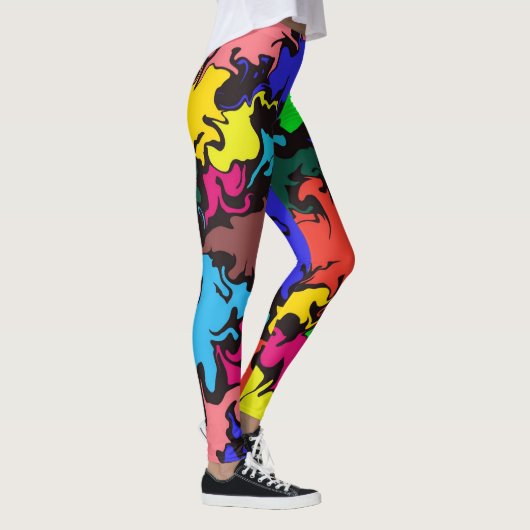 Abstracte kleurrijke draai / leggings (Rechts)