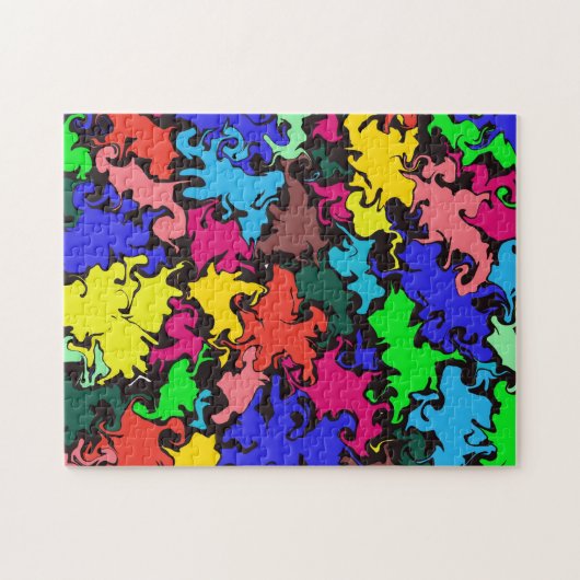 Abstracte kleurrijke draai / legpuzzel (Horizontaal)