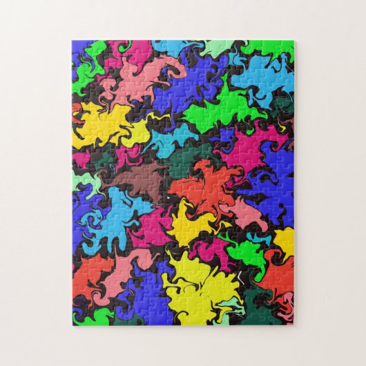 Abstracte kleurrijke draai / legpuzzel (Verticaal)