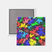 Abstracte kleurrijke draai / magneet (Voorkant / Achterkant)