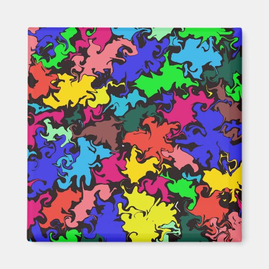 Abstracte kleurrijke draai / magneet (Voorkant)