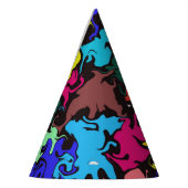 Abstracte kleurrijke draai/papier feesthoedjes (Links)