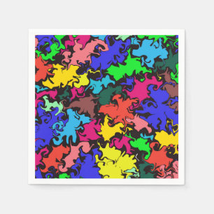 Abstracte kleurrijke draai/papier servet