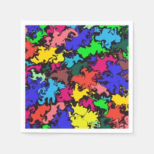 Abstracte kleurrijke draai/papier servet (Voorkant)