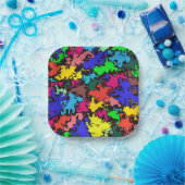 Abstracte kleurrijke draai / papieren bordje (Feest)