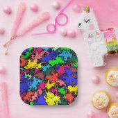 Abstracte kleurrijke draai / papieren bordje (Feest)