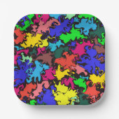 Abstracte kleurrijke draai / papieren bordje (Voorkant)