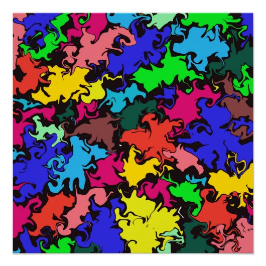 Abstracte kleurrijke draai / perfect poster (Voorkant)