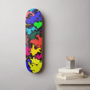 Abstracte kleurrijke draai / persoonlijk skateboard