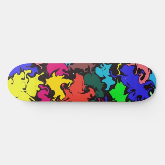 Abstracte kleurrijke draai / persoonlijk skateboard (Horizontaal)
