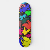 Abstracte kleurrijke draai / persoonlijk skateboard (Voorkant)