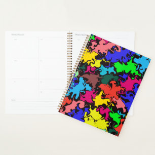 Abstracte kleurrijke draai / planner