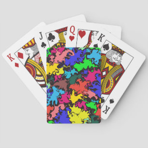 Abstracte kleurrijke draai / pokerkaarten