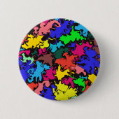 Abstracte kleurrijke draai / ronde button 5,7 cm (Voorkant)