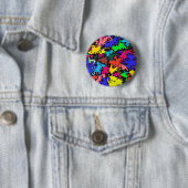 Abstracte kleurrijke draai / ronde button 5,7 cm (In situ)