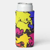 Abstracte kleurrijke draai / seltzer blikjeskoeler (Seltzer Achterkant)