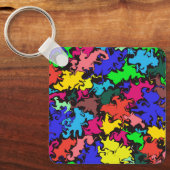 Abstracte kleurrijke draai / sleutelhanger (Voorkant)