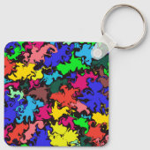 Abstracte kleurrijke draai / sleutelhanger (Achterkant)