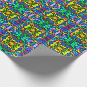 Abstracte kleurrijke draai / spiegelroer / Greenle Cadeaupapier (Hoek)