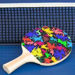 Abstracte kleurrijke draai / tafeltennisbatje