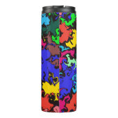 Abstracte kleurrijke draai / thermosbeker (Achterkant)