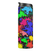 Abstracte kleurrijke draai / thermosbeker (Geroteerd rechts)