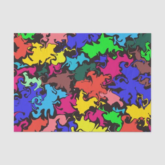Abstracte kleurrijke draai / tissuepapier (Voorkant)