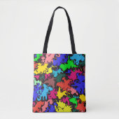 Abstracte kleurrijke draai / tote bag (Voorkant)