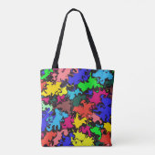 Abstracte kleurrijke draai / tote bag (Achterkant)