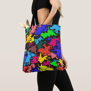 Abstracte kleurrijke draai / tote bag