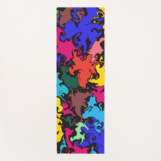 Abstracte kleurrijke draai / yogamat (Voorkant)